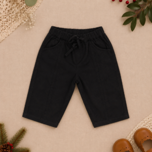 Classic Midnight Black Linen Trousers