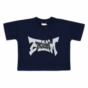 Graphic Navy Blue Crewneck T-Shirt for Boys
