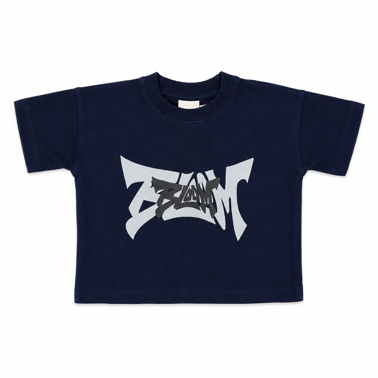 Graphic Navy Blue Crewneck T-Shirt for Boys